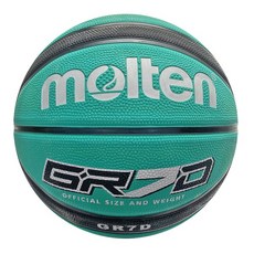 Molten 籃球 7號 男子 室外 橡膠 深溝 湖水綠 [BGR7D-GK], 1個