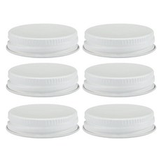 금속 그라울러 캡 3.8L(1갤런) 및 1.3L(1/2갤런) 사이즈 유리 저그용 - 직경 38mm(1.5인치) 미국 제조 맥주/콤부차/홈브루 병 연속 실 플라스티솔 라이너가, 6