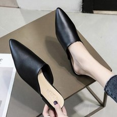 뾰족코 세미프렌치룩 슬리퍼 블로퍼 스틸레토