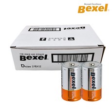 벡셀 알카라인 벌크 건전지 D형 24알 LR20, 12개, 2개입