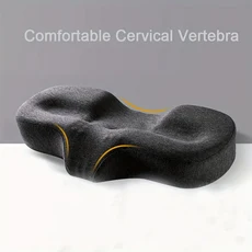 1pc 자궁 경부 베개 인체 공학적 척추 지원 수면 중 측면 슬리퍼 허리 및 목에 적합, 01 다크 그레이