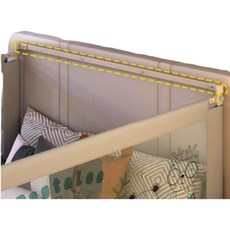 廠家現貨嬰兒牀圍欄寶寶兒童防摔牀護欄牀邊牀圍檔U型底跨境批發, 牀頭固定杆壓牀款(本店專用):1.5米(單面裝)