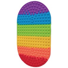 마켓플랜 푸쉬팝 버블 욕실 미끄럼방지매트 58 x 34 cm, 레인보우, 1개