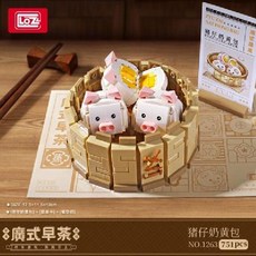 접이식 일본 스트리트 뷰 미니 블록 키트 가게 성인용 선물, 33. 1263커스터드패킷, 1개