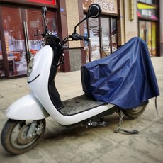 機車車罩 加厚 車罩 隔熱 機車防塵套 摩托車防雨罩 防水車罩, 小號藏青色電動自行車雙座位（車尾套）