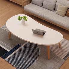 데코트리 모던 피넛 소파 테이블, 화이트