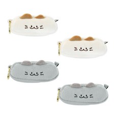 냥냥 도장 케이스 아이보리2개+그레이2개 (4개세트) 인감 도장 집 지갑 파우치, 1세트