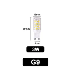 판매 LED G9 램프 전구 AC 220V 3W 2835 SMD 칩 세라믹 샹들리에 에너지 절약을 위해 할로겐 교체, 1개, 03 G9-3W