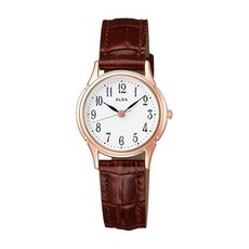 세이코 워치 알바 시계 여성용 쿼츠 스테인리스 일상 생활용 강화 방수(5기압) 아날로그 SEIKO ALBA (AEGK432(다이얼 화이트 케이스 핑크 골드 여성용