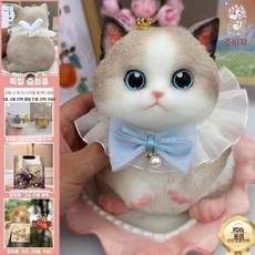 고양이스퀴시 1kg 모찌 뚱냥이 피규어 쫀득 말랑 촉감, J