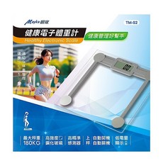 BWW Mayka明家 健康電子體重計 高強度鋼化玻璃 最大秤重180Kg 上下秤自動開機與關機, 1個, TM-S2