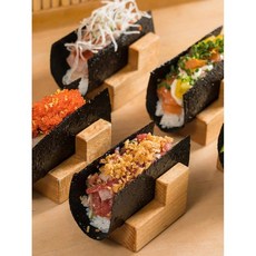 타코 홀더 롤 마끼 초밥 받침대 거치대 U자형 꽂이 MINI 싱글 컴파트먼트, 블랙 월넛 MINI 싱글