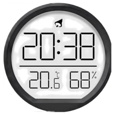 多功能電子溫濕度計, 黑, 1個