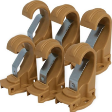 (1+1) 창문설치 브라운 커튼고정클립 25mm 커튼걸이, 골드(K-347)