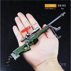 배그 3뚝 후라이팬 키링 AK VSS AWM 배낭 헬멧 게임 아이템 키링 굿즈, 18cm AWM