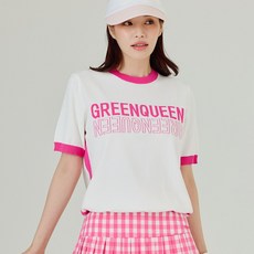 제이투제이 여성골프웨어 컬러포인트 반소매 니트탑