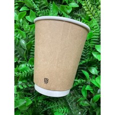 8盎司咖啡杯/25入/中空咖啡杯 - 隔熱保溫，一次性使用，方便衛生, 1個, 8盎司中空咖啡杯（25入）, 牛皮色