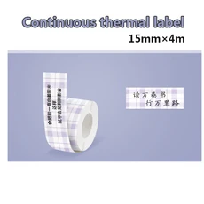 1pcs 15mm * 4m KingJim LR5C MP20 LRRK1C 라벨 TEPRA Lite 프린터와 호환되는 연속 미니 러블리 스티커, Purple grid