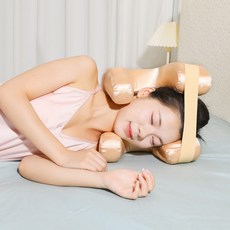 메모리폼 성형베개 얼굴 압박 눌림 주름 방지 수술 회복 눈 코 가슴 안면 윤곽 편안한 수면, 골드, 골드, 1개