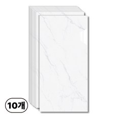 에이제이케이 [정품] 붙이는 벽지 폼블럭 대리석 타일시트지 300x600mm, 실크 화이트, 10개