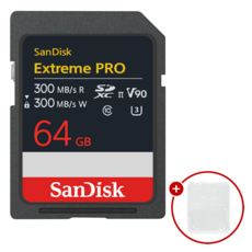 샌디스크 익스트림 프로 SD메모리카드 DXDM Extreme PRO UHS-II V90 + SD카드 케이스, 1개, 64GB