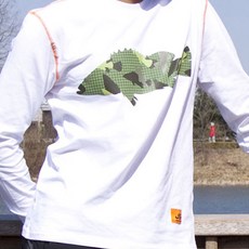 제이에스컴퍼니 쏘가리패턴 티셔츠 105 화이트