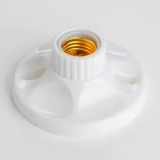 E27 LED 전구 홀더 원형 사각 피팅 소켓 US 플러그 스위치 베이스 행잉 램프 가정용 6A 110V220V, round