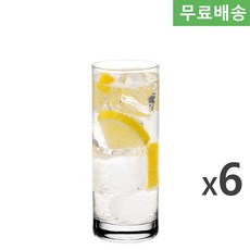 6p BOX 오션글라스 뉴욕 롱 드링크 340ml B07812 뉴욕 하이볼글라스 카페컵 칵테일롱글라스, 6개, 투명