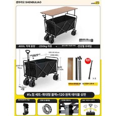 [unclehome4989] 다용도웨건, 1개, 초대형 탱크 바퀴 확대 테이블보드