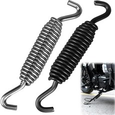 할리 데이비슨 다이나 스포츠스터 소프트 투어링 로드 XL200 모델과 호환되는 2Pcs 모터사이클 지피 스탠드 스프링 내구성 있는 메탈 킥스탠드 서포트 스프링블랙 + 크롬