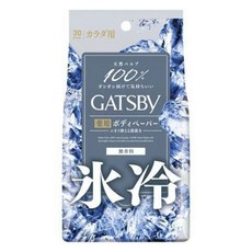 GATSBy 體用涼感濕紙巾 冰涼無味 30張入, 1個
