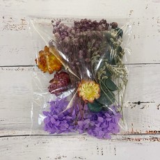 乾燥花材料包 畢業禮物 永生花 浮油花 乾燥花DIY套件 自然乾燥花材料包 精美乾燥花材料禮盒, 紫色組合包