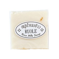 RUOLE 手工大米香皂 米乳保濕清潔沐浴皂 65g, 1個