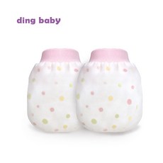 【ding baby】MIT台灣製 純棉紗布手套-粉點/藍點 小丁婦幼