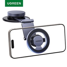 UGREEN 유그린 차량용 자석 핸드폰 거치대 대시보드형 Magsafe 아이폰 16 15 14 Pro 삼성 샤오미 호환 강력 자석 그라비티 스마트폰 거치대, Grey, 1개