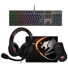 Cougar Ultimus EX機械鍵盤紅軸 MINOS T1滑鼠鼠墊組 Dive耳機麥克風組合