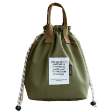 별빛상회 보냉 도시락 가방 손잡이형 직장인 점심가방 아이 유치원 피크닉 보냉백 넉넉한 수납 가벼운 도시락 파우치, 1. 카키 올리브, 1개