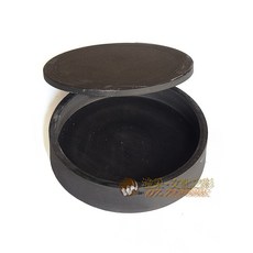 【汶采】玉山水波羅紋圓池硯 6吋, 詳見包裝