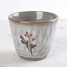 분청 열매 물컵 200ml 도자기 물잔, 단품, 1개