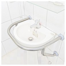 【海夫健康生活館】斜坡板專家 304不鏽鋼 U型不鏽鋼臉盆扶手 管徑31.8mm A款/B款/C款(SU-318), 1個, A款