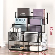 학습트롤리 철제 이동식 북웨건 책상 1단 블랙 북트롤리 3단 고정식 / 중형, 1개, I. 블랙 4겹 대형 바닥형