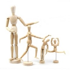 소14cm 목각 구체관절인형 데생 드로잉 인체묘사 원목 인형