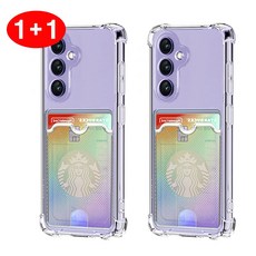 갤럭시A16 카드케이스 1+1 버디4 투명 실리콘 젤리 수납 포켓 호환용