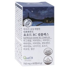 나프라우드 요오드 BC 컴플렉스 고함량 아이오딘 프리미엄 비타민B군 갑상선 영양제 호르몬 합성 필요, 1개, 60정