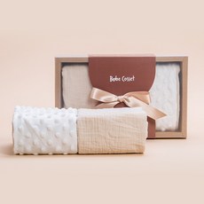 Babe Cosset 豆豆棉紗安撫毯彌月禮盒 75x100cm 包巾 萬用巾 餵奶巾 居家外出 彌月禮