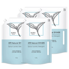 마이비 새싹 내추럴 유아 세제 리필, 4개, 1.2L