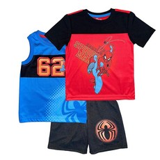 Marvel 스파이더맨 유아/남아용 티셔츠 반바지 세트 레드 155409
