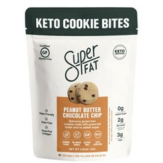 슈퍼팻 케토 쿠키 바이트 피넛 버터 초콜릿 칩, 64g, 1개