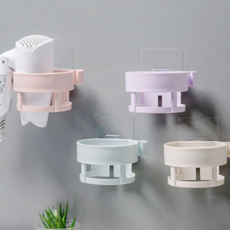 무타공 드라이기걸이 욕실 생활수납 편의용품 다용도, 4드라이기걸이-핑크