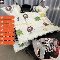 터 보온 토시 블랙 패딩 방풍 겨울용 기모 담요, 1개, 수면복 플란넬 베이지 킹 A